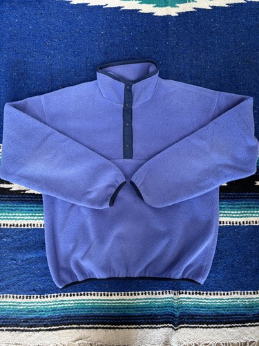 Vintage Patagonia Jacket Kids 9-10 Lavender Fleece Snap Pullover Made USA 90s - Image 1
