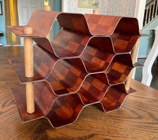 Torsten Johansson Bentwood Honeycomb Wine Rack MCM Midcentury