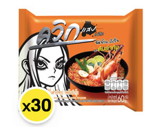 30X Quick Instant Noodles, Tom Yum Shrimp Flavor, 60g