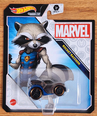 Hot Wheels Character Cars Rocket Racoon 2022 Marvel