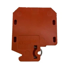Utilux Terminal Block Din Rail 600V 25A ABS/Plastic 2.5mm Orange H2600