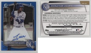 2025 Bowman Chrome Prospect Blue Refractor /150 Jhonayker Ugarte #CPA-JU Auto