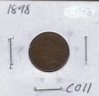 1898 Indian Head Penny C011 !!!Free Shipping!!!