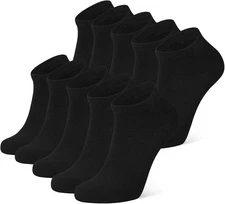10 Pairs Ankle Trainer Sports Socks for Men /Women Breathable Cotton L 9-12