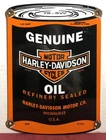 VINTAGE HARLEY DAVIDSON MOTORCYCLES 11” PORCELAIN GENUINE OIL SIGN
