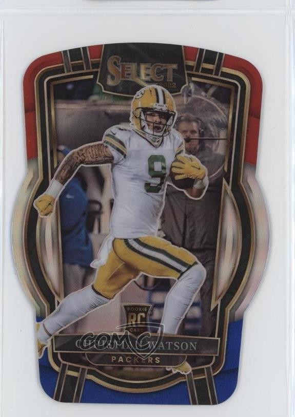 2022 Select Club Level Red & Blue Prizm Die-Cut Christian Watson Rookie RC 0jk3