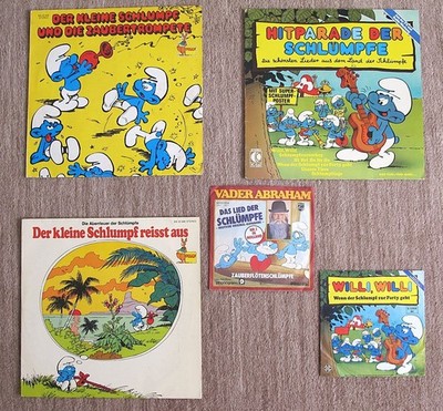 3 LP SCHLÜMPFE/SMURFS Zaubertrompete Hitparade reisst +2 Single Vader Willi, VG+