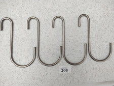 STAINLESS /STEEL 8" HOOK FOOD GRADE 8mm dia 195 long x 85x75 - 4 units