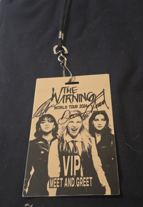 The Warning 'Autographed' World Tour 2024 VIP Meet & Greet Pass w/ Lanyard