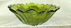 Vintage Green Daisy/Sunflower Serving Bowl 7” – Textured Glass