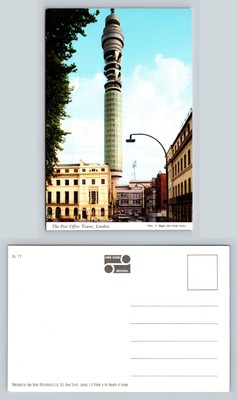 Postcard of The Post Office Tower London Vintage View John Hinde Original