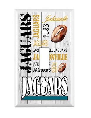 Jacksonville Jaguars Subway Art Standard Light Switch Cover NFL Man Cave Office