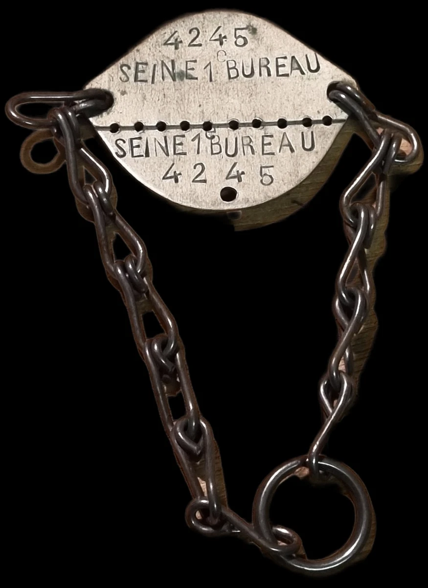Ancienne Plaque Militaire Matricule Nivart Savinien, Datée 1927, N°7, Collection