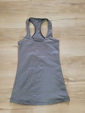 Lululemon Racerback Tank Top Black Gingham Print Yoga Running Athletic Small