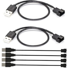 Gebildet 6pcs USB to 3Pin 4Pin PWM Fan Adapter Cable