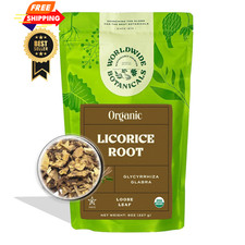 Worldwide Botanicals Organic Licorice Root   8 oz   100 Glycyrrhiza 8 Ounce