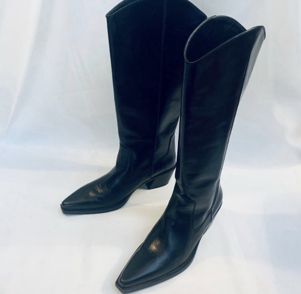 Women's 10 MASSIMO DUTTI Leather Cowboy Boots thumbnail 2