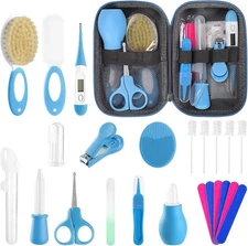 Baby Healthcare and Grooming Kit for Newborn Kids, 24PCS Upgraded Safety Baby Ca