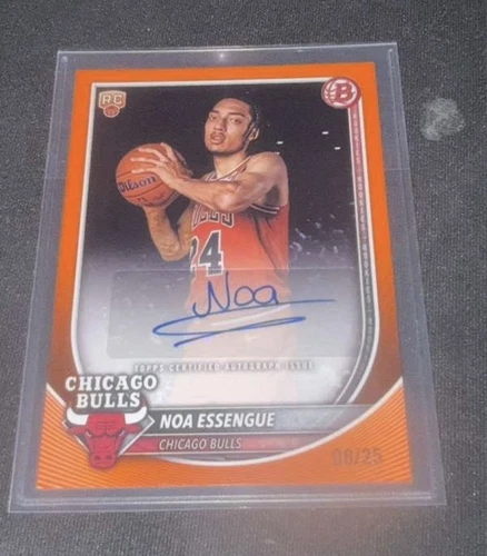 Topps 2025-26 Bowman Noa Essengue Bulls Chrome Autographs RC Auto #BCA-NE