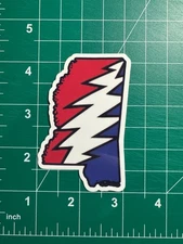 Mississippi Stealie - Grateful Dead - Laminated Vinyl Sticker 2"x3"