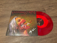 CANNIBAL CORPOSE SIGNED AUTOGRAPHED RED LP VINYL CORPSGRINDER & ALEX WEBSTER