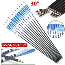 Turkey Feather Archery Carbon Arrows 30" SP500 for Compound Recurve Bow Hunting