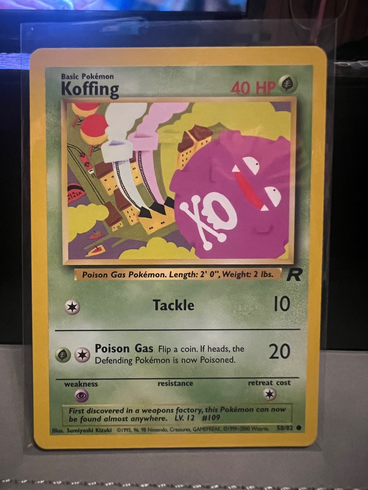 Koffing 58/82 Common Team Rocket Pokemon Unlimited Near Mint