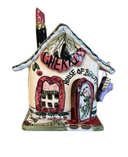 Blue Sky Clayworks Heather Goldminc CHERRIES HOUSE OF BEAUTY Salon Tea Light COA
