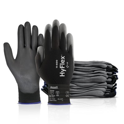 HyFlex 11-600 Multi-Purpose Light Duty Industrial Gloves w/ Palm Coating for ...