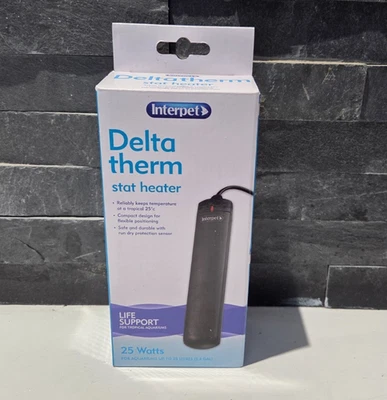 Delta Therm Stat Heater Aquarium Fish Tank 25 Watts Tropical Upto 25ltr Aquarium - Image 1 of 3