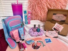 Pink and Blue Bundle self care Gift Set accessory bag | Cup | Drink mixes