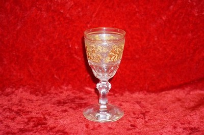 VAL-SAINT-LAMBERT CRYSTAL WINE/WATER GOBLET DANSE DE FLORE 5.25''