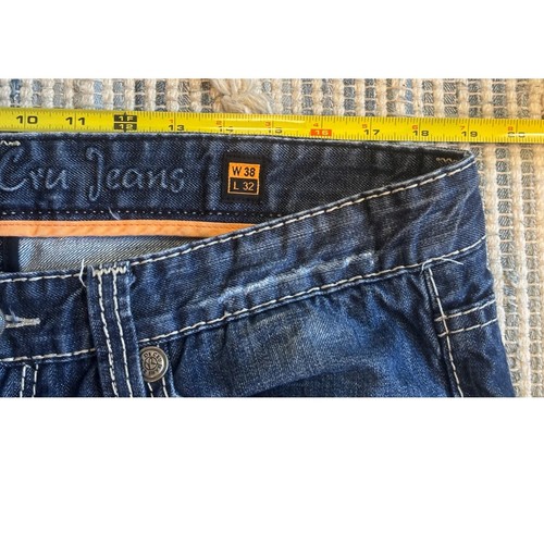 Rivet de Cru Mae Straight Relaxed Denim Jeans Distressed All Cotton Mens 38 x 32 - Picture 10 of 14