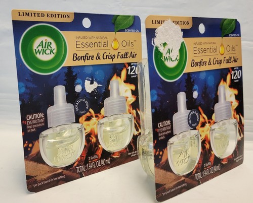 2 paquetes de recarga de aceite esencial Air Wick - Hoguera y aire crujiente de otoño edición limitada - Imagen 2 de 10