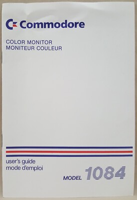 1084 13'' COLOR Monitor Multi-Language MANUAL fo Commodore 64 128 Amiga A1084 NEW