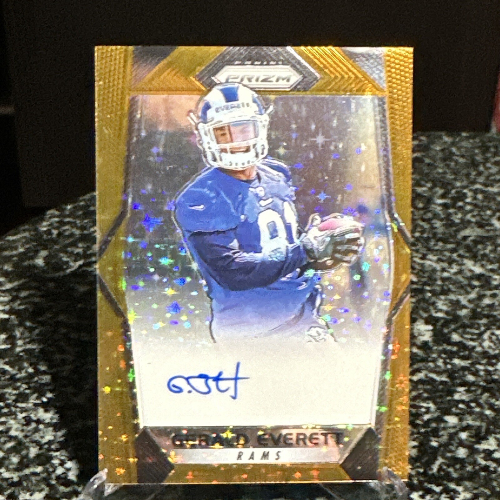 Gerald Everett Panini Prizm Rookie Autographs #GE Bronze Stars