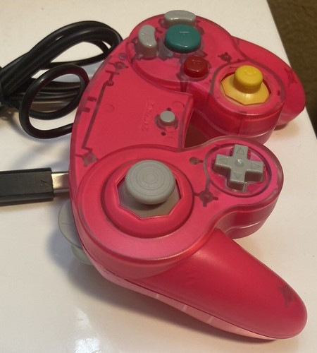 Nintendo GameCube Controller - Lava Hot Pink - Glows Pinkish/Orange In The Dark - Picture 3 of 5