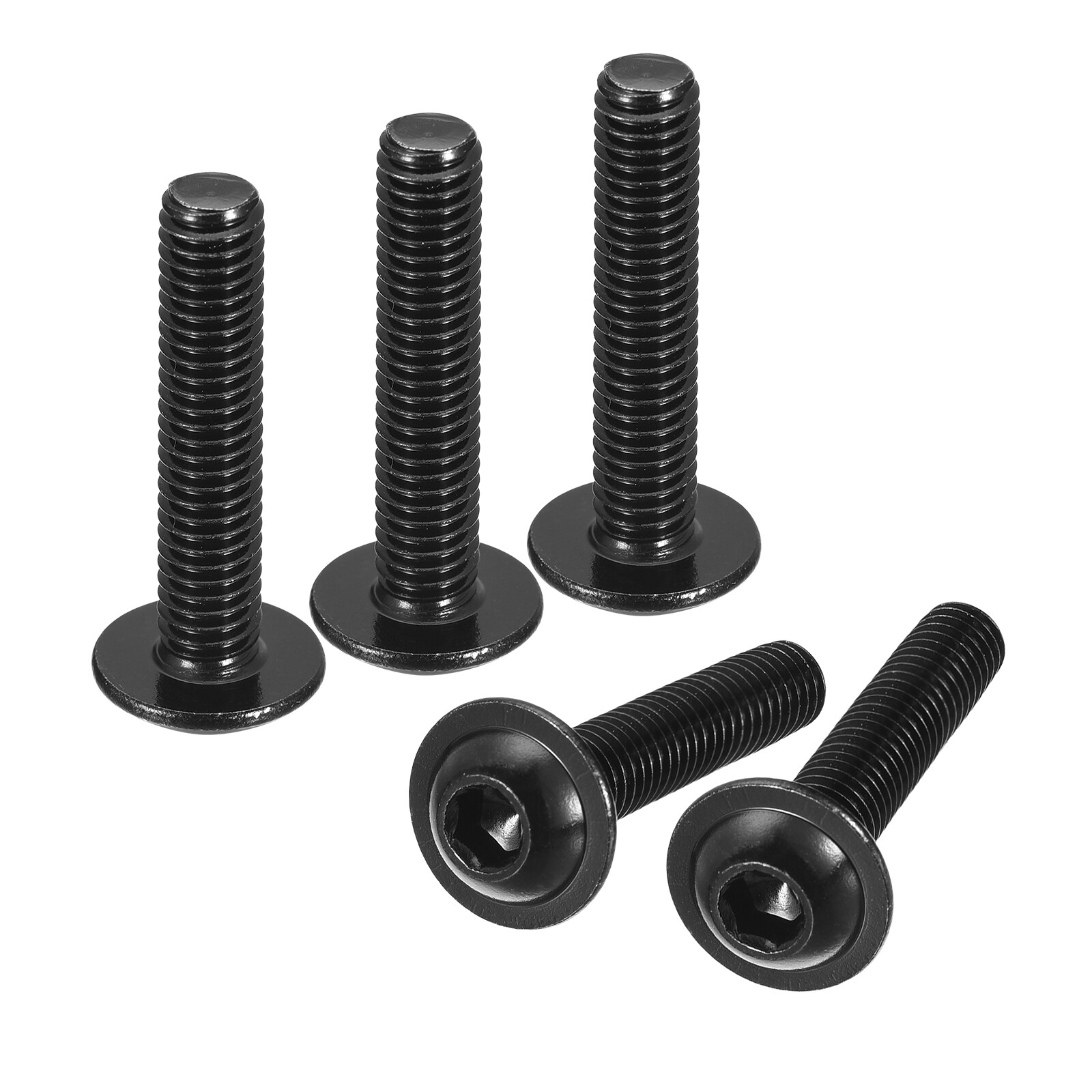 Flanged Button Head Socket Cap Screws, 25pcs M6x30mm 304 Stainless Steel Bolts