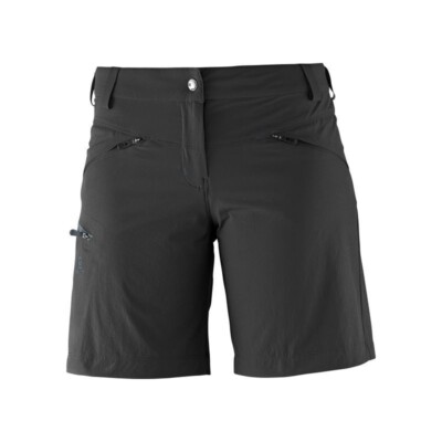 Salomon Shorts Womens Us  8 Black Wayfarer Hiking Climbing  Outdoor Stretch NWOT