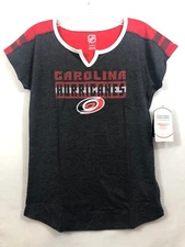 Outerstuff NHL Carolina Hurricanes Youth Girls Short Sleeve Tee Large (14) Black