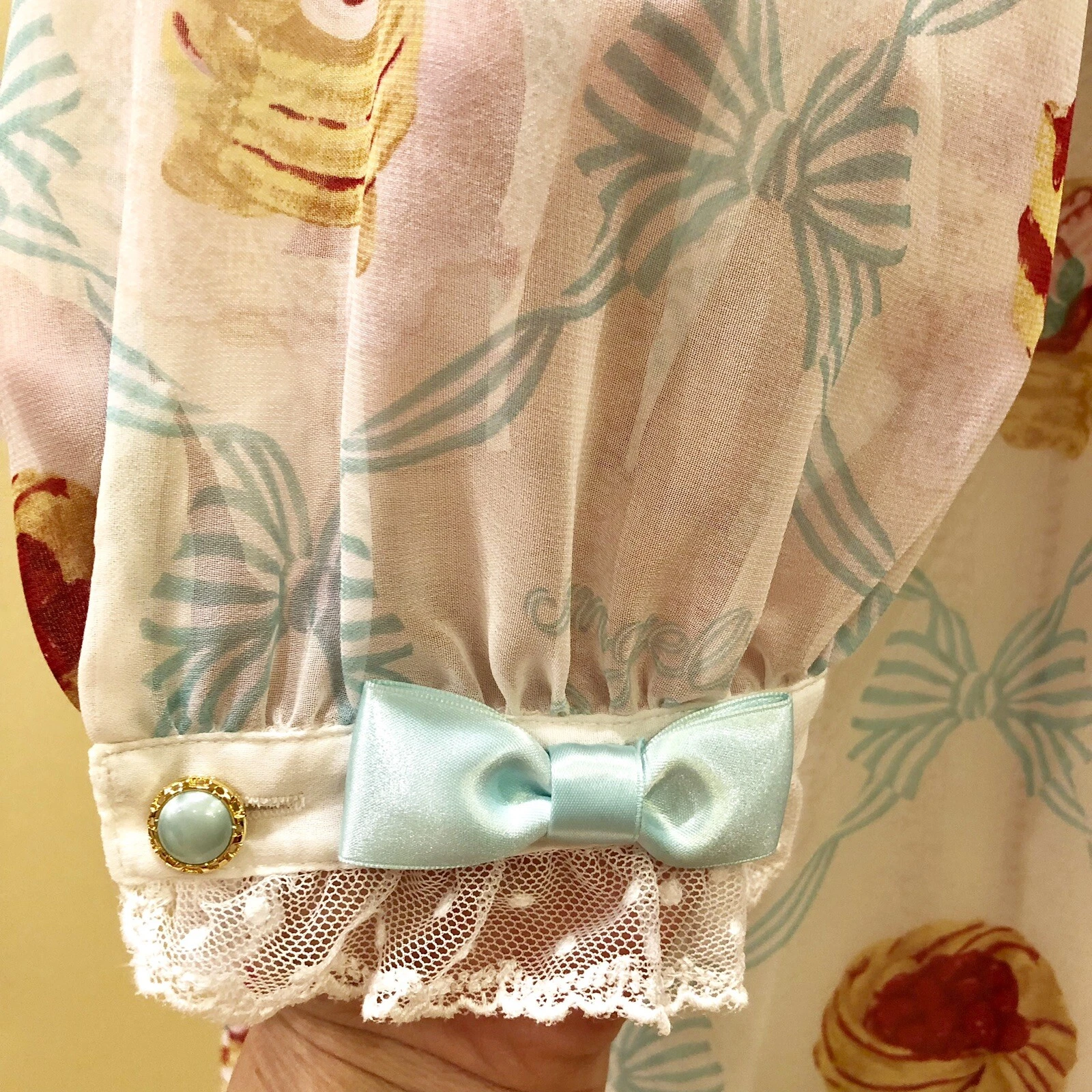 OFF WHITE Bambola Lolita dolce Angelic Pretty OP A Line bianca come nuova verde dal Giappone #400