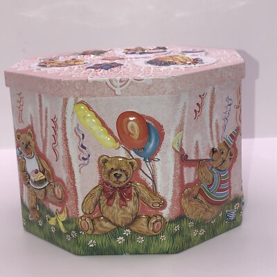 The Silver Crane Company Vintage Collectible 1997 Teddy Bears Picnic Tin
