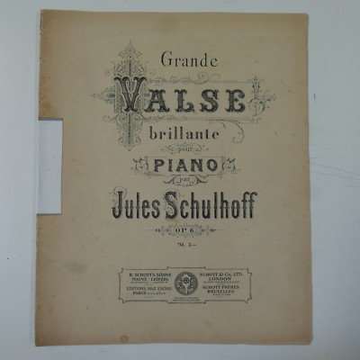 Klavier JULES SCHULHOFF grande valse brillante