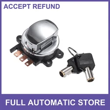 Round Key Ignition Switch ONE Custom for Harley-Davidson Softail Road King 93-13