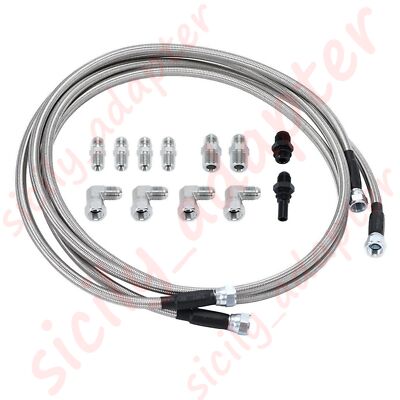 For GM 4L60E 4L80E TR6060 Ford AOD 4R100 Transmission Cooler Lines Kit-6AN Hose