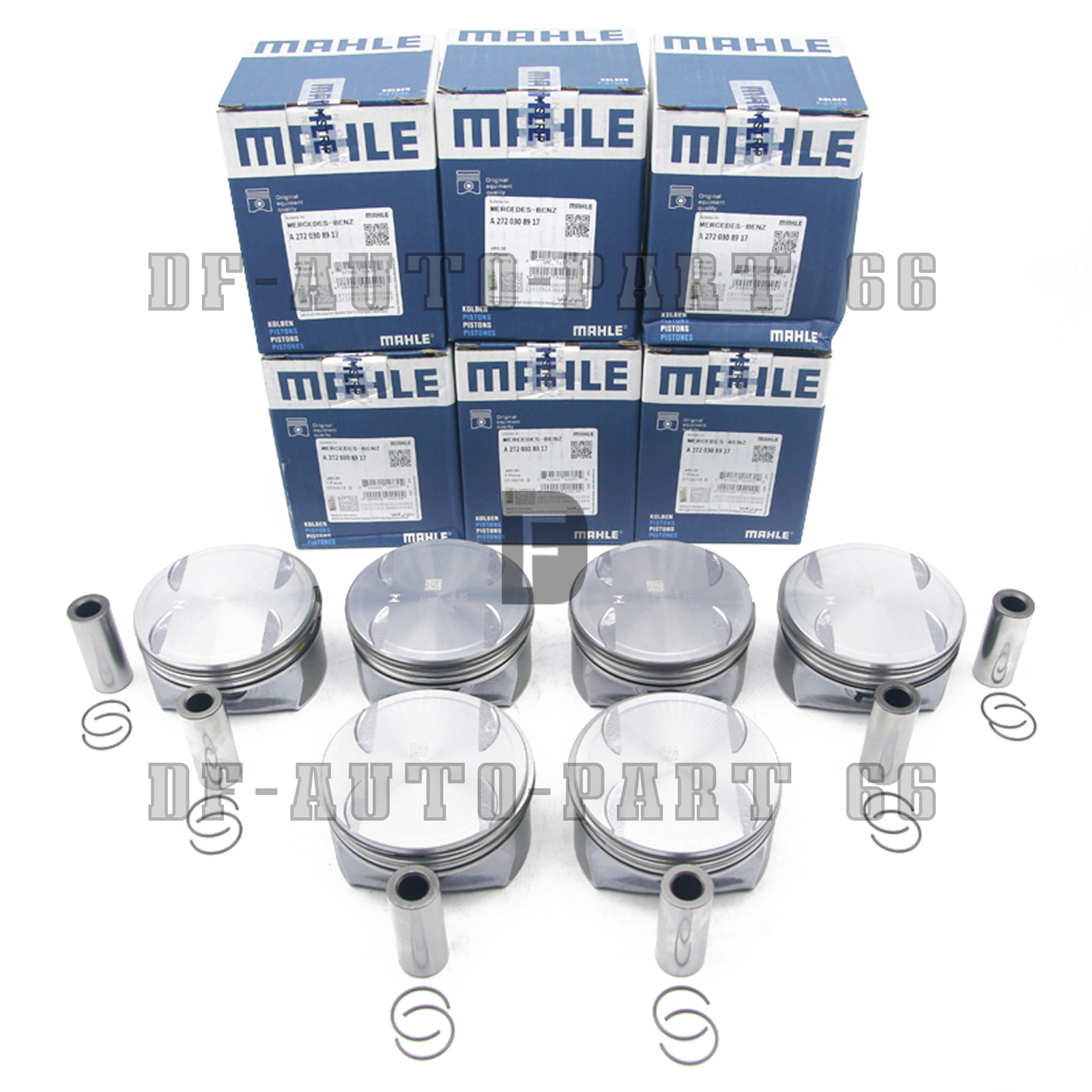 MAHLE Pistons Rings Set Oversized For Mercedes-Benz C350 E350 GLK350 3. ...