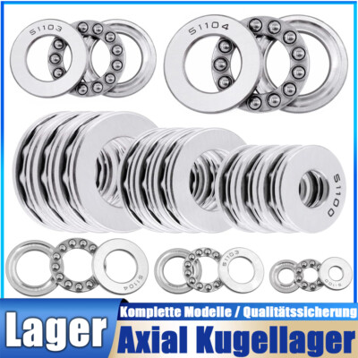 Axiallager / Axial Kugellager / Drucklager 51100 ~ 51311 / 10 ~ 140mm Welle Dia.