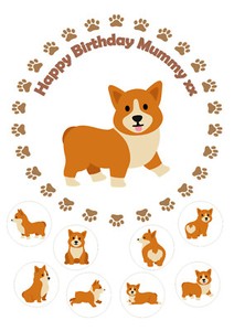 corgi cupcake toppers