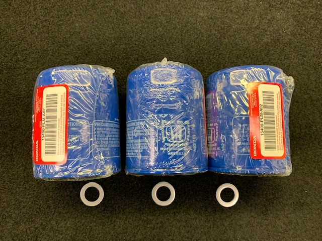 Three Oil Filter Genuine Honda Acura 15400-PLM-A02 W/ Drain Plug
