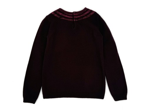 EUC Jacadi Paris Big Girls Wool / Cashmere Blend Pullover Sweater in Burgundy 10 - Picture 9 of 15